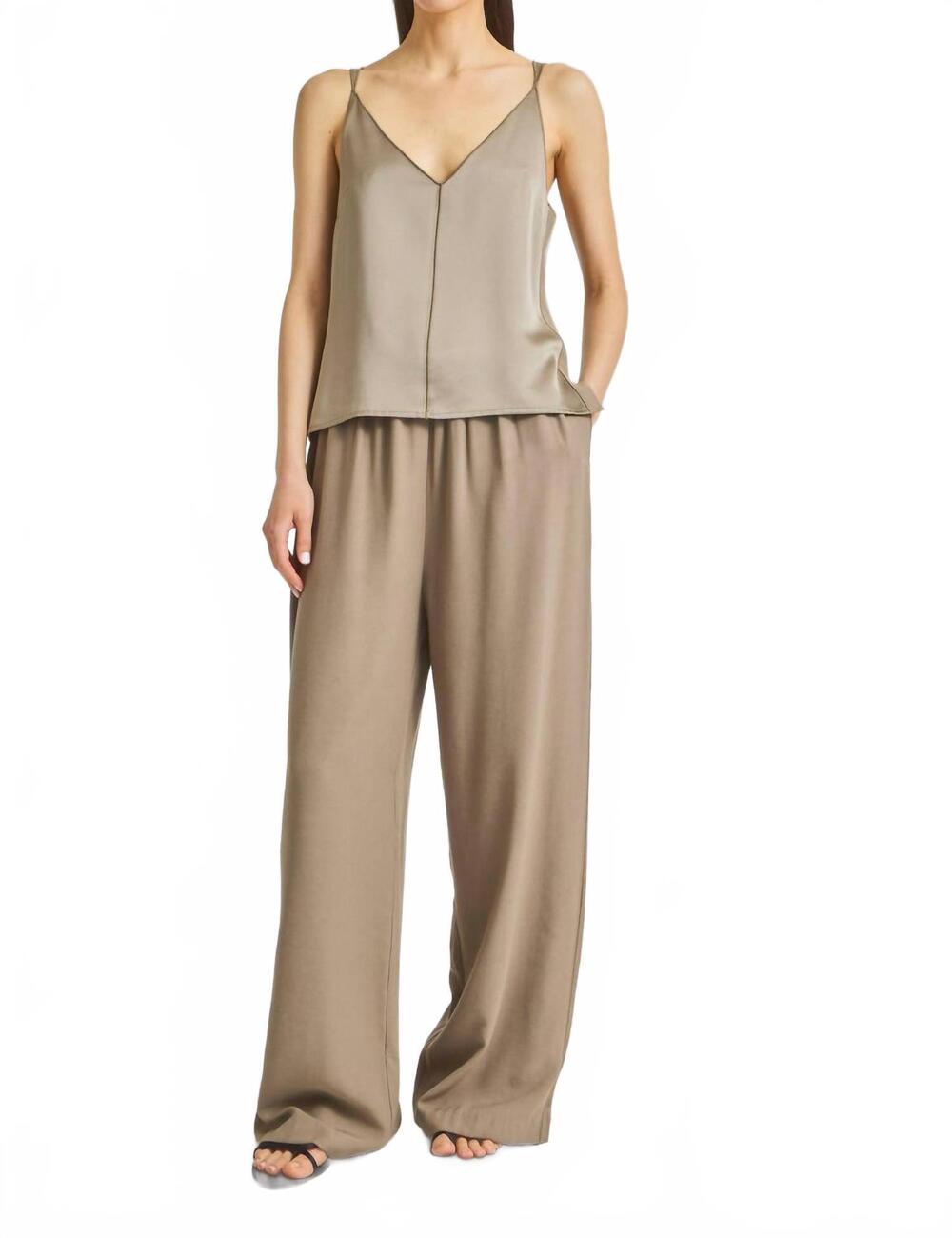 NEW SAINT ART keira v neck tank in cobblestone